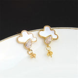 14k Gold Mother of Pearl Stud Earrings DIY Kit