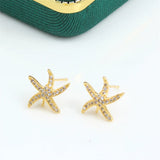 14k Bag Injection Pearl Zircon Stud Earrings