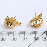 Rose Pearl Earrings, 925 Silver 14K Earstuds, DIY Accessories