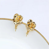 Rose Pearl Earrings, 925 Silver 14K Earstuds, DIY Accessories