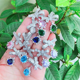 S925 Silver Needle Zircon Earrings for Women and Girls