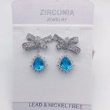 S925 Silver Needle Zircon Earrings for Women and Girls