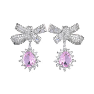S925 Silver Needle Zircon Earrings for Women and Girls