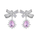 S925 Silver Needle Zircon Earrings for Women and Girls