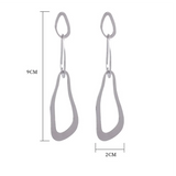 S925 Silver Needle Circle Geometric Earrings Long Female Earrings