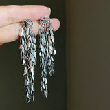 S925 Silver Needle Exaggerate Long Earrings Female Personality