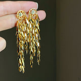 S925 Silver Needle Exaggerate Long Earrings Female Personality