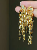S925 Silver Needle Exaggerate Long Earrings Female Personality