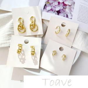 S925 Silver Needle Series Earrings Ear Jewelry