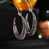 S925 Silver Needle Hoop Earrings with Bling Zircon Wedding Jewelry