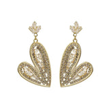 S925 Silver Needle Love Diamond Crystal Earrings Sale