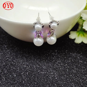 S925 Silver Needle Pearl Stud Earrings