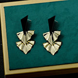 925 Silver Needle Triangle Stitch Small Skirt Earrings