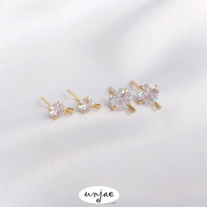 S925 Zircon Belt Ring Earrings 14K DIY Jewelry Material