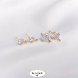 S925 Zircon Belt Ring Earrings 14K DIY Jewelry Material