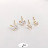 S925 Zircon Belt Ring Earrings 14K DIY Jewelry Material