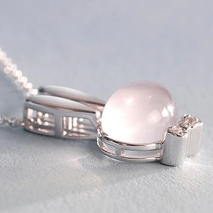 S925 Crystal Zircon Bunny Pendant Necklace
