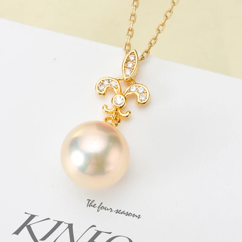 S925 Silver Pendant Base for 8-12mm Pearls
