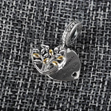 S925 Silver Pendant Bead DIY Jewelry Tree Together Dangle Charm
