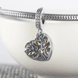 S925 Silver Pendant Bead DIY Jewelry Tree Together Dangle Charm