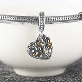 S925 Silver Pendant Bead DIY Jewelry Tree Together Dangle Charm