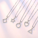 S925 Silver Pendant Bead Necklace with Dangle Charms