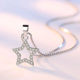 S925 Silver Pendant Bead Necklace with Dangle Charms