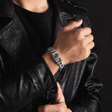 S925 Silver Wolf Head Bracelet 18/20/22CM Men's Domineering Gift