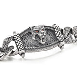S925 Silver Wolf Head Bracelet 18/20/22CM Men's Domineering Gift