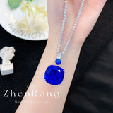 S925 Silver Sapphire Wedding Jewelry Set for Women