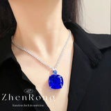 S925 Silver Sapphire Wedding Jewelry Set for Women