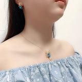 S925 Silver Scorpion Necklace Austrian Crystals Hip-Hop Personality Pendant