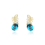 S925 Silver Scorpion Stud Earrings Austrian Crystal Hip Hop Hipster Eardrop