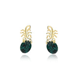 S925 Silver Scorpion Stud Earrings Austrian Crystal Hip Hop Hipster Eardrop