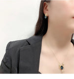 S925 Silver Scorpion Stud Earrings Austrian Crystal Hip Hop Hipster Eardrop