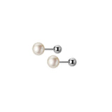 S925 Silver Single Pearl Girl Earrings
