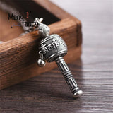 S925 Silver Six Character Sutra Spinner Pendant Necklace