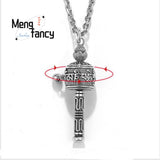 S925 Silver Six Character Sutra Spinner Pendant Necklace