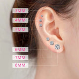 S925 Zircon Earrings Europe America Women's Summer Earrings