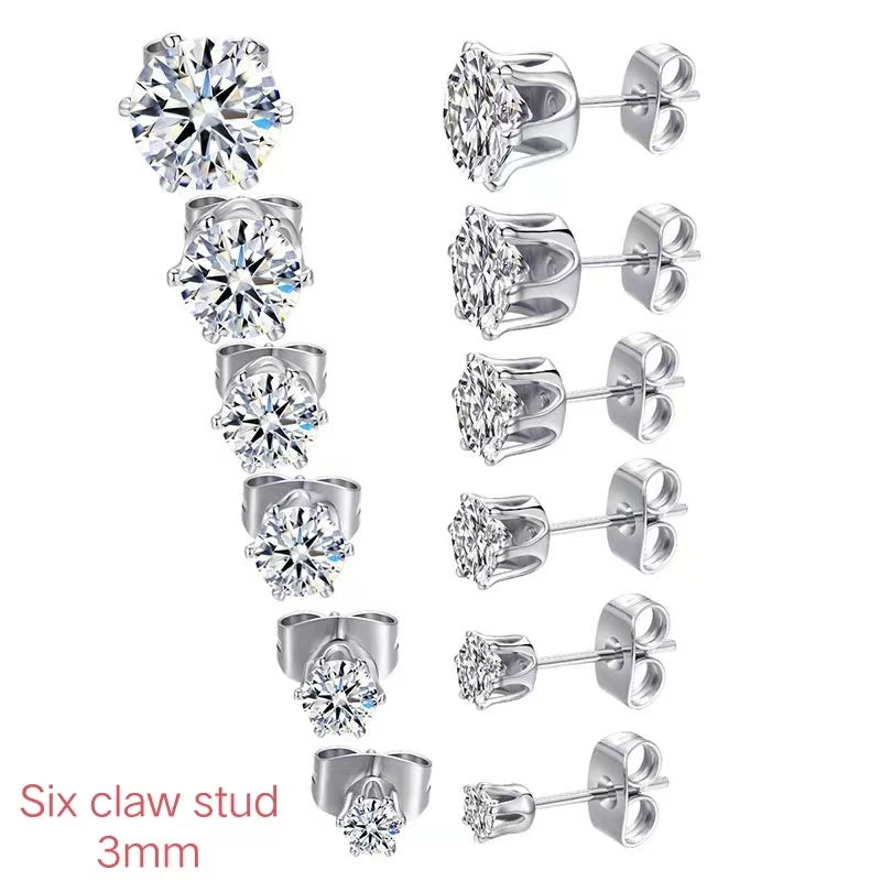 S925 Zircon Earrings Europe America Women's Summer Earrings