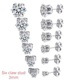 S925 Zircon Earrings Europe America Women's Summer Earrings