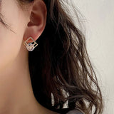 S925 Silver Small Fragrant Wind Earrings Female