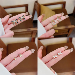 S925 Silver Small Fragrant Wind Earrings Female