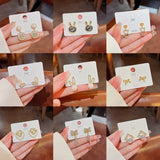 S925 Silver Small Fragrant Wind Earrings Female