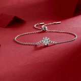 S925 Snowflake Moissanite Bracelet 1ct D VVS1 Diamond Charm
