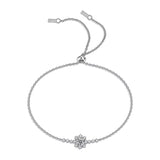 S925 Silver Snowflake Moissanite Bracelet Women 1ct D VVS1
