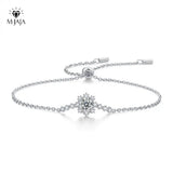 S925 Snowflake Moissanite Bracelet 1ct D VVS1 Diamond Charm