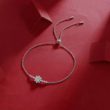 S925 Snowflake Moissanite Bracelet 1ct D VVS1 Diamond Charm