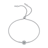 S925 Snowflake Moissanite Bracelet 1ct D VVS1 Diamond Charm