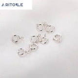 S925 Silver Spring Buckle Necklace Chain Bracelet End Round Connection Buckle